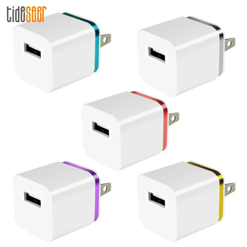 

100 шт., настенное зарядное устройство с USB-портами, 5 В, 1 А