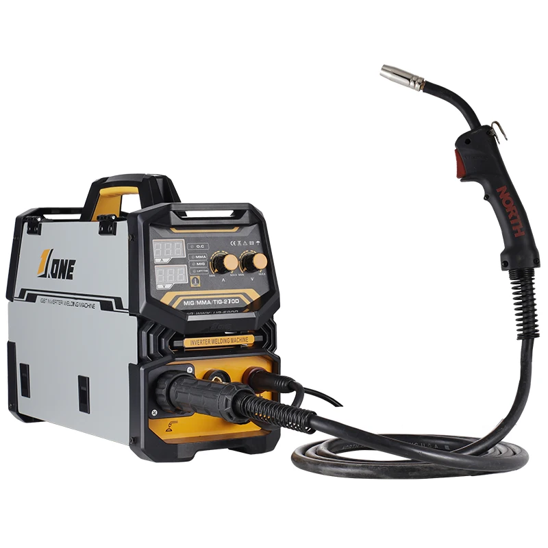 JONE MIG Welder 270A   TIG Arc 3in1 functions 110V CO2 ARC MMA Stick IGBT DC Inverter Gas gasless types of Weld Machine