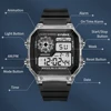 SYNOKE Wrist Watch For Men Digital Sports Waterproof Watch Transparent Multifunction Chronograph Alarm Backlight reloj hombre 4