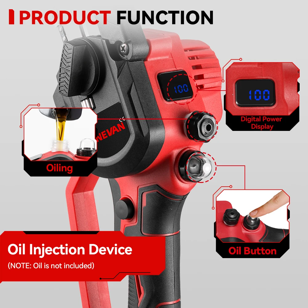 8Inch Electric Chainsaw Brushless Automatic Oiler Handheld Garden Pruning Woodworking Tool For Makita 18V Battery Pin