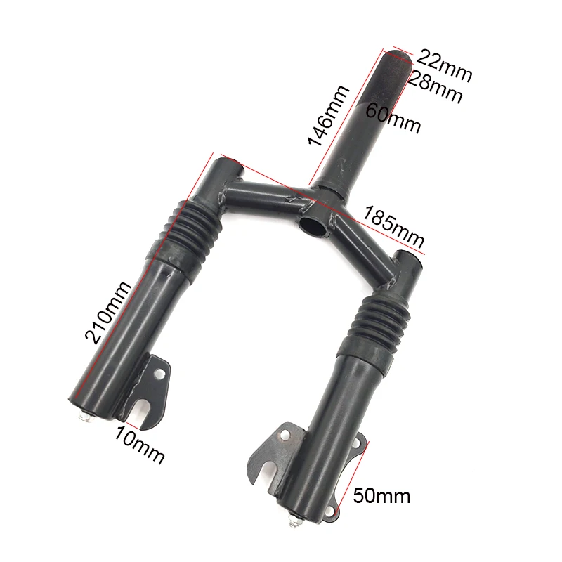 10/11/12 Cal skuter elektryczny akcesoria do modyfikacji przednie zawieszenie widelec ze sprężyną amortyzującą kran