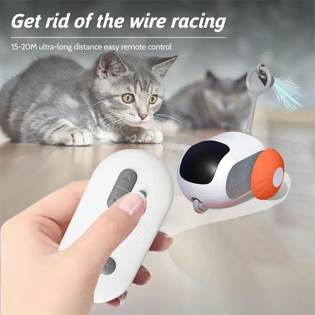 Smart Cat Toy Car Interactive Cat Toy Ball Automatic Rolling Remote Control Toy Car Indoor Cat Accessories Pet Kitten Supplies 2