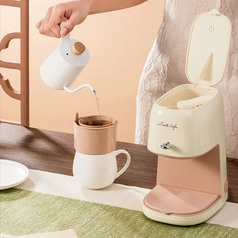 220V Household Small Automatic Coffee Machine Office All-in-one Drip Coffee Machine Tea-coffee Multi-functional Appliances