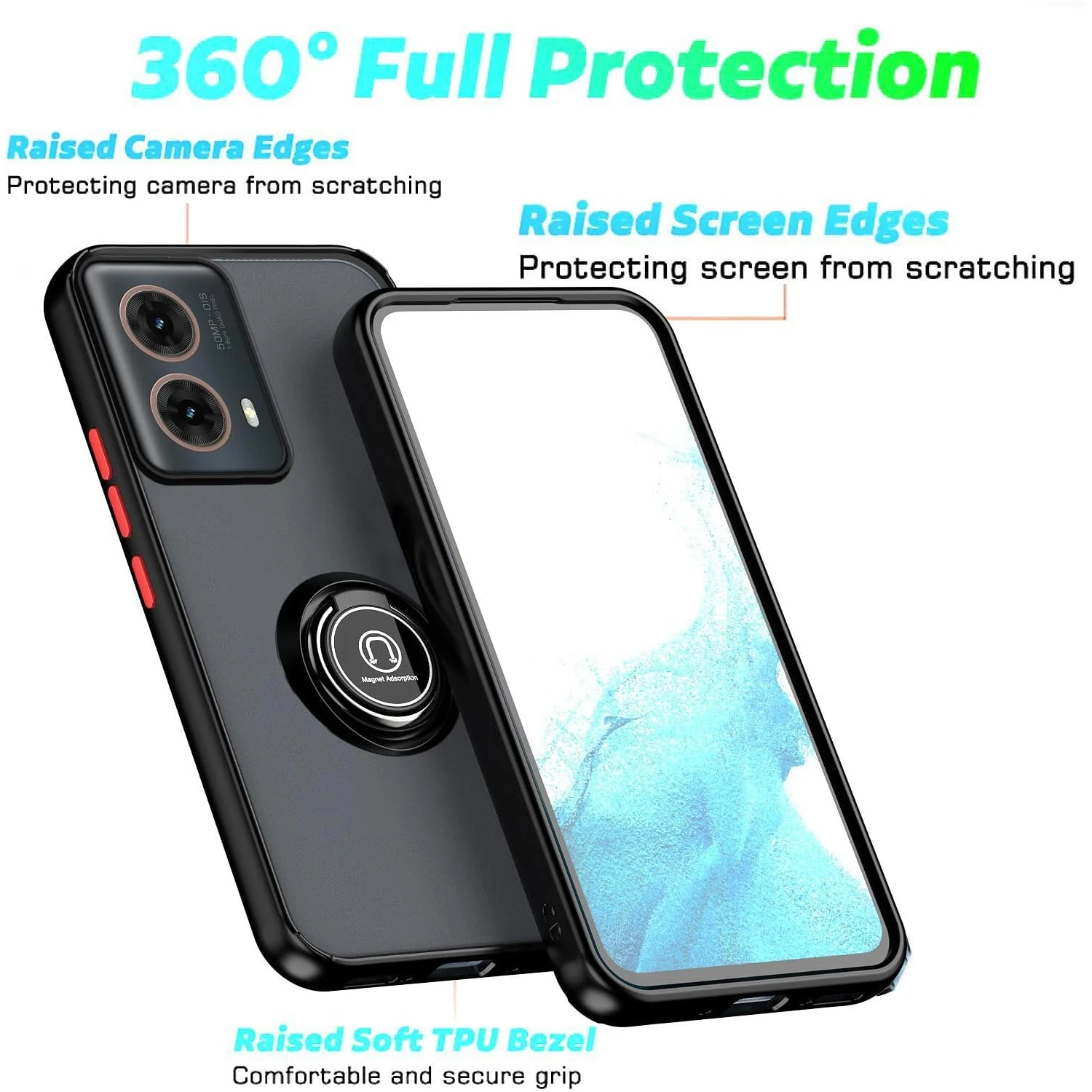 Armor Matte Shockproof Case with Ring Stand Holder