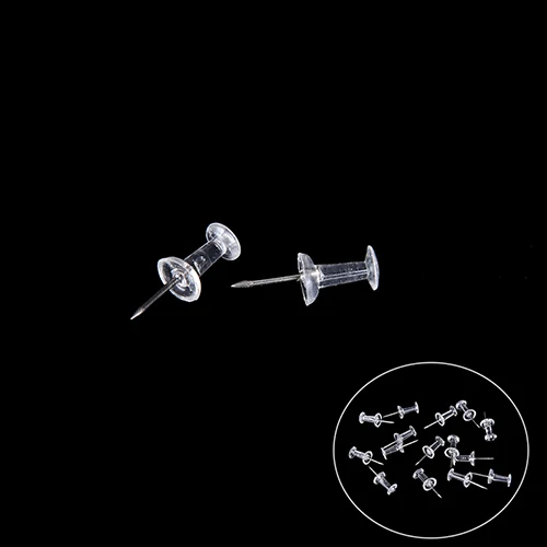 40개 투명 푸시핀 게시판 지도용 압정 포인트 게시판