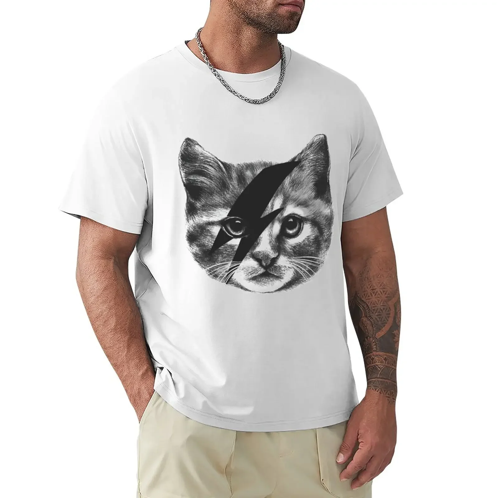 Ziggy Stardust Cat Kitten I Love Cats Kitty Meow Punk Anni '70 T-Shirt Per Un Ragazzo Tees Top Summer Top Abbigliamento Per Uomo