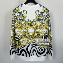 

luxury designer cotton long sleeve vintage fashion GRAPHIC T SHIRTS men clothing 2022 new style round-neck branded print tops