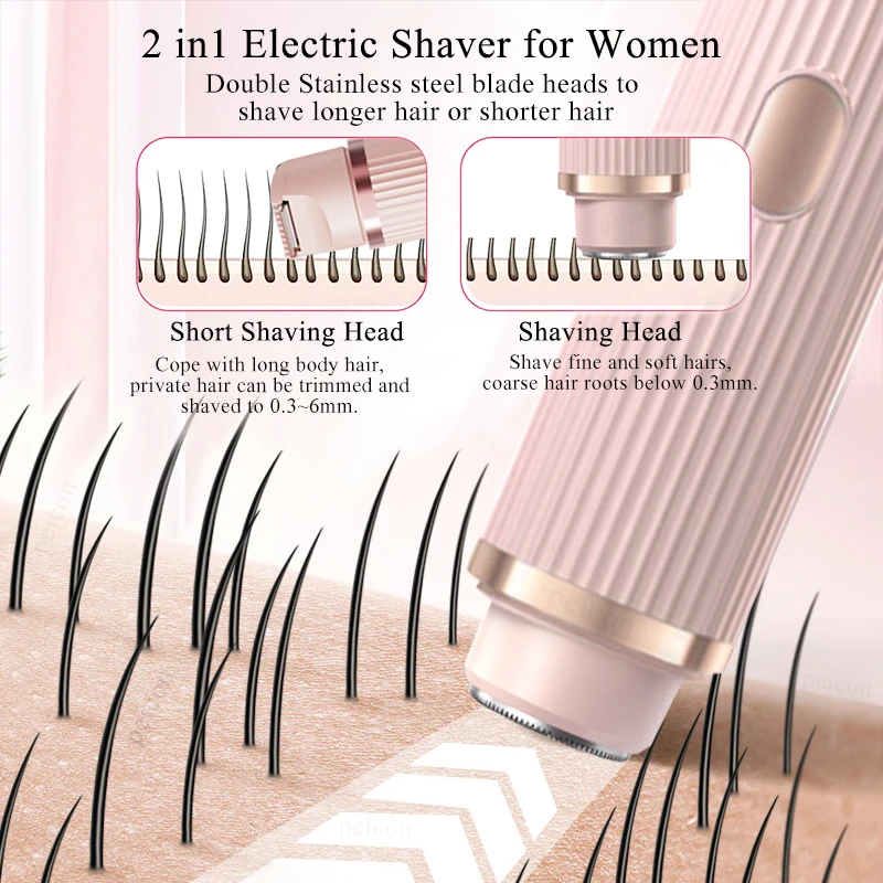 Electric Shaver for Women Bikini Trimmer Facial Mustache Hair Removal