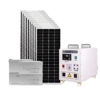 Kit complet de système solaire 10kva 12kw, grille MPPT, système d'énergie solaire 5000w 8000w 12000w, panneaux solaires, Batteries au Lithium pour maisons 5