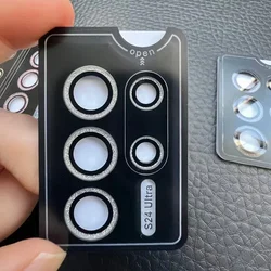 Sparkling Tempered Glass Camera Lens Protector - Galaxy s25UItra (Silver)