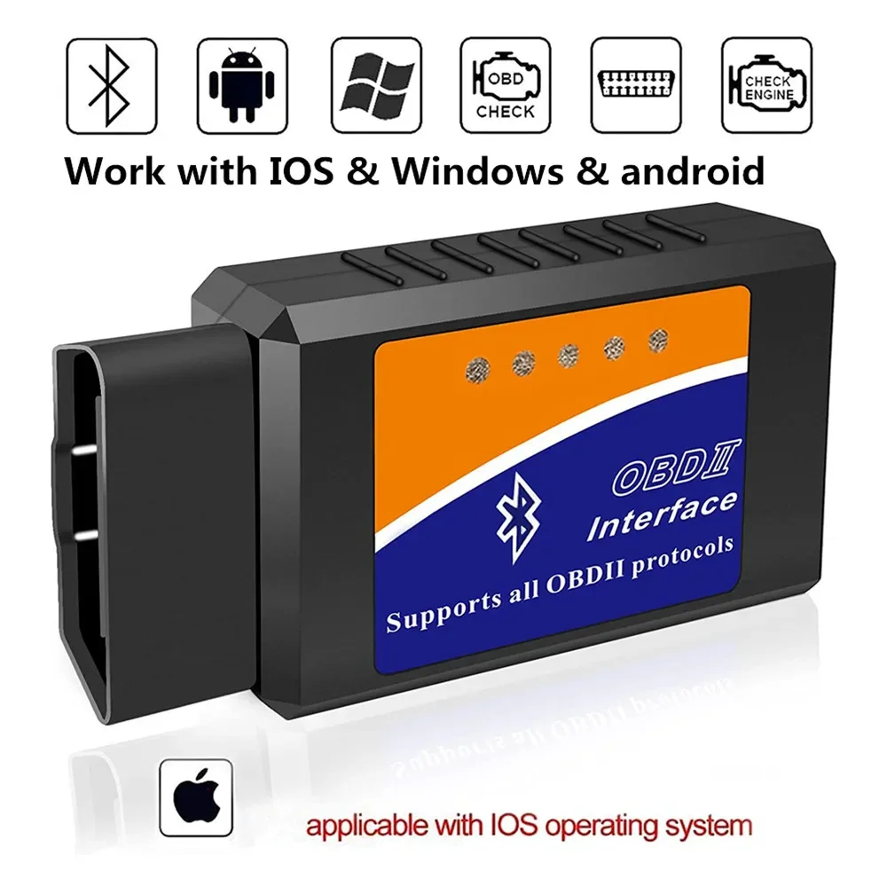 

OBD2 Scanner Bluetooth Code Reader for IOS Android Windows Car Diagnostic Scan Tool Odb2 OBDII Adapter Elm327