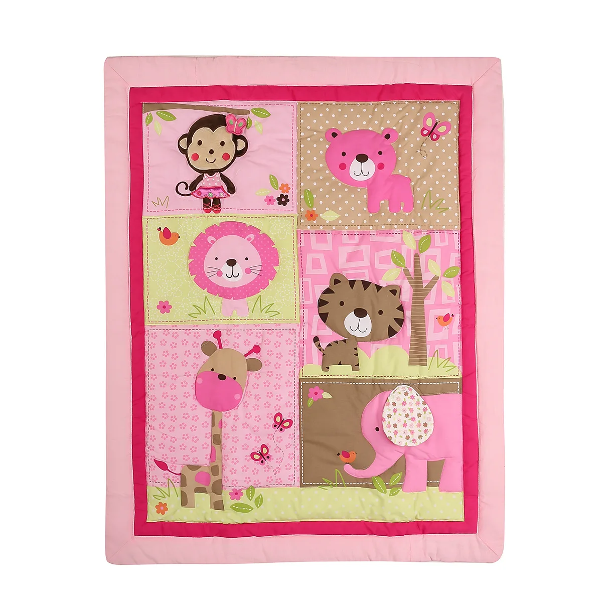 Cute and fun cartoon patchwork blanket for infants and young children, size 107 * 84cm CJ266