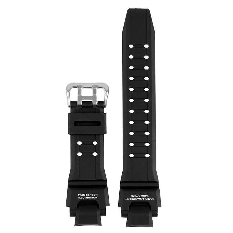 Sport Waterproof Silicone Watch Strap in Black and Orange