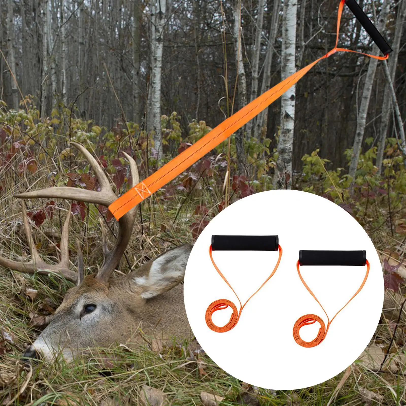 Deer Drag Hunting Harness High Visibility Orange Deer Puller Pull Rope Drager Belt Per Crow Goose Duck Accessori Caccia Al Cervo