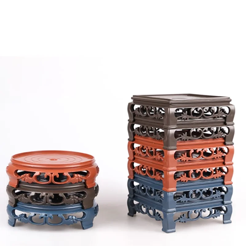 Plastic Imitation Tray for Flower Pots, Round and Square Flower Pots, Flower Holder Base, Water Tray, Multiple Colors