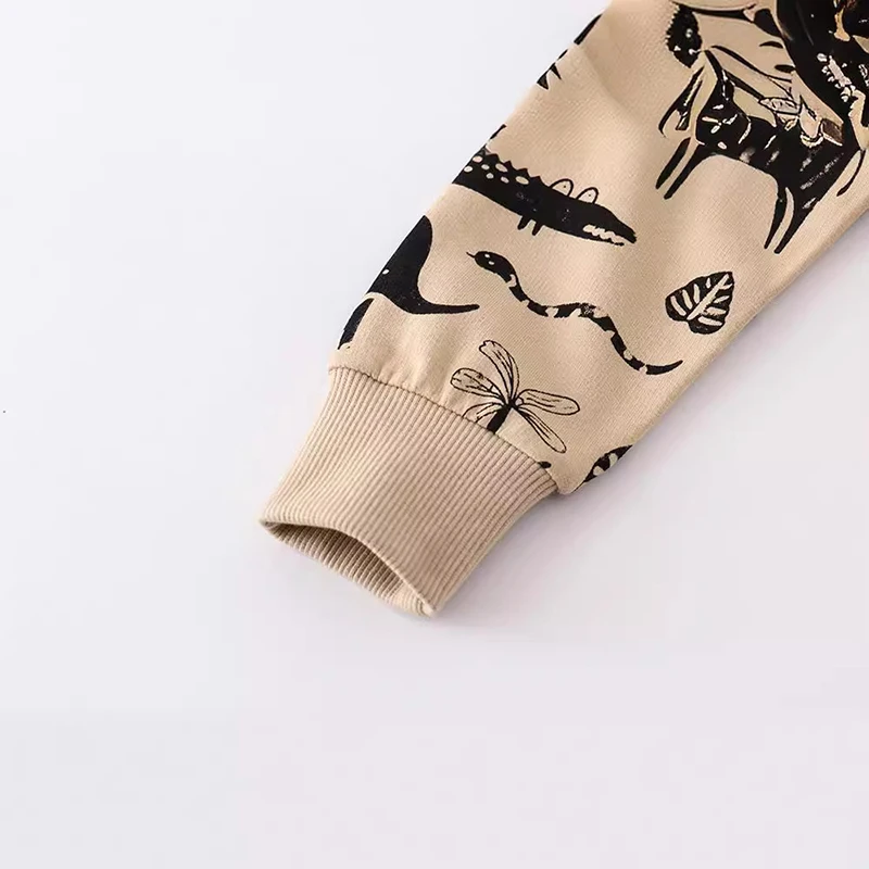 New Baby Boys Tops Kids Clothes Children's Clothing Autumn 2025 Spring Cartoon Animals Infants Sweatshirts Hoodie