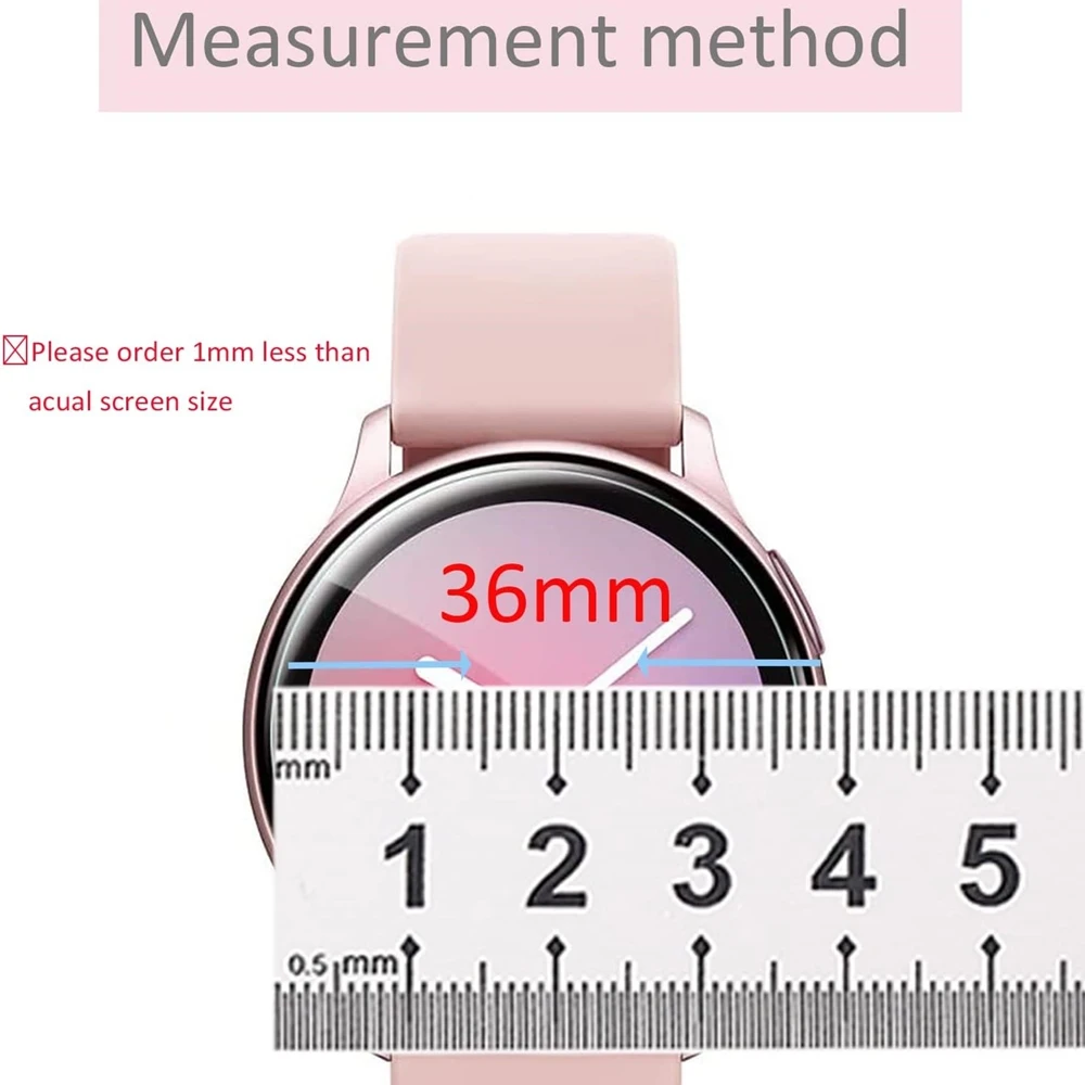 Versatile Hydrogel Film Screen Protector Set for Round Watches (5 Pieces)