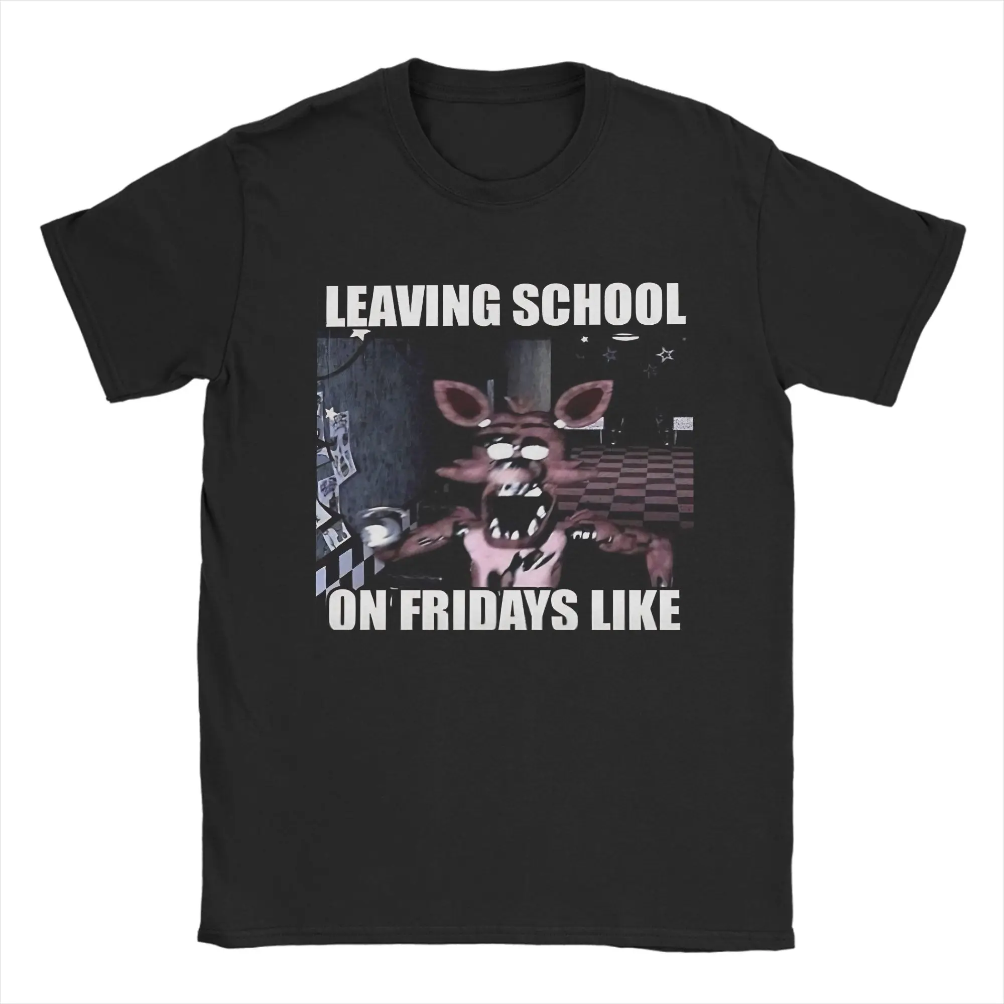 FNAF Meme Pure Cotton Casual Unisex T-Shirt - Round Neck Short Sleeve