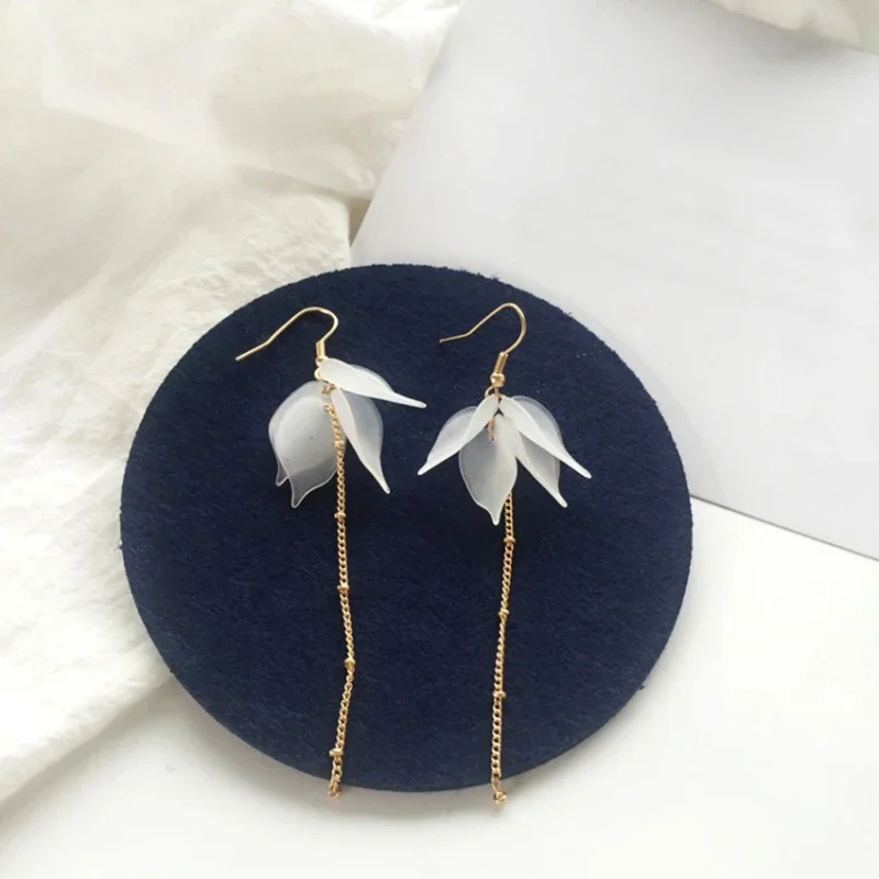 Dangle earrings drop earrings flower earrings long earrings crystal earrings New flower handmade bohemia boho earrings women fashion long hanging earrings crystal female wedding earings party jewelry
