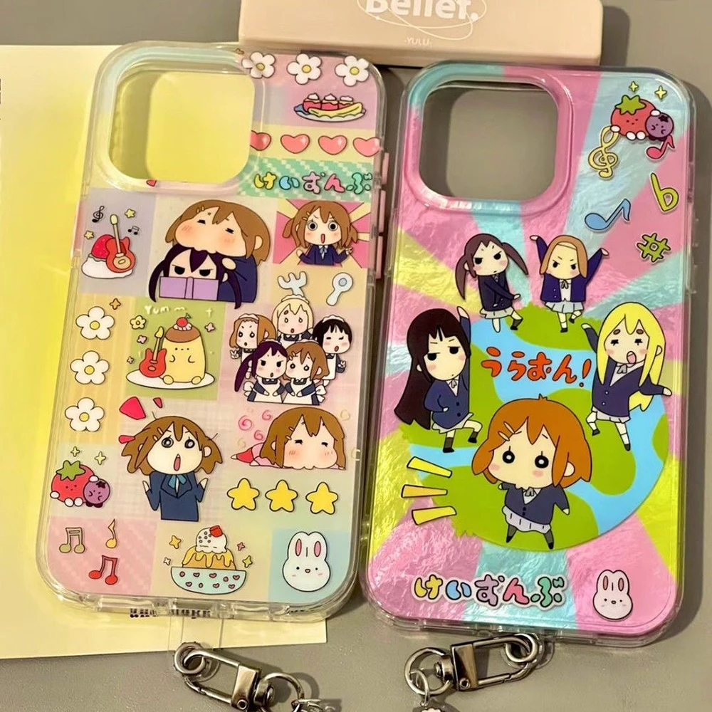 Anime K-ON Girls Feather Texture Hard Phone Case