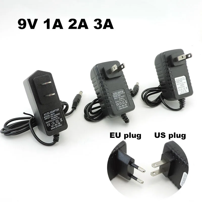 Adaptador De Fuente De Alimentación AC 110V 220V A DC 9V 1A 2A 3A 9V2A
