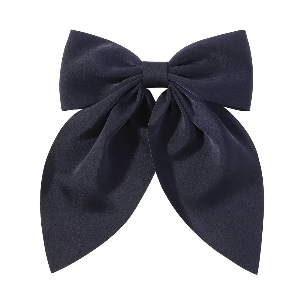 Elegant Double-Sided Satin Bow Hair Clip - Versatile Small Accessory