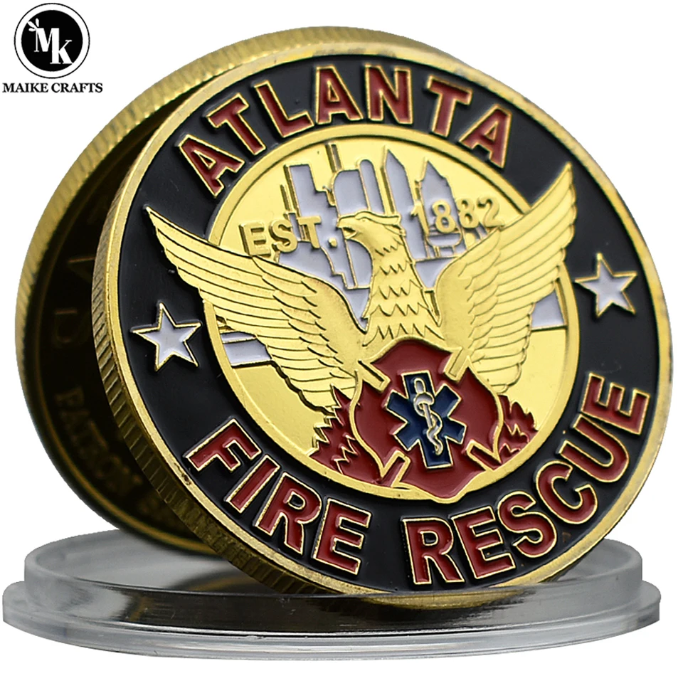 Pièce Commémorative US Atlanta Fire Rescue Challenge - Saint Florian, Saint Patron Des Pompiers