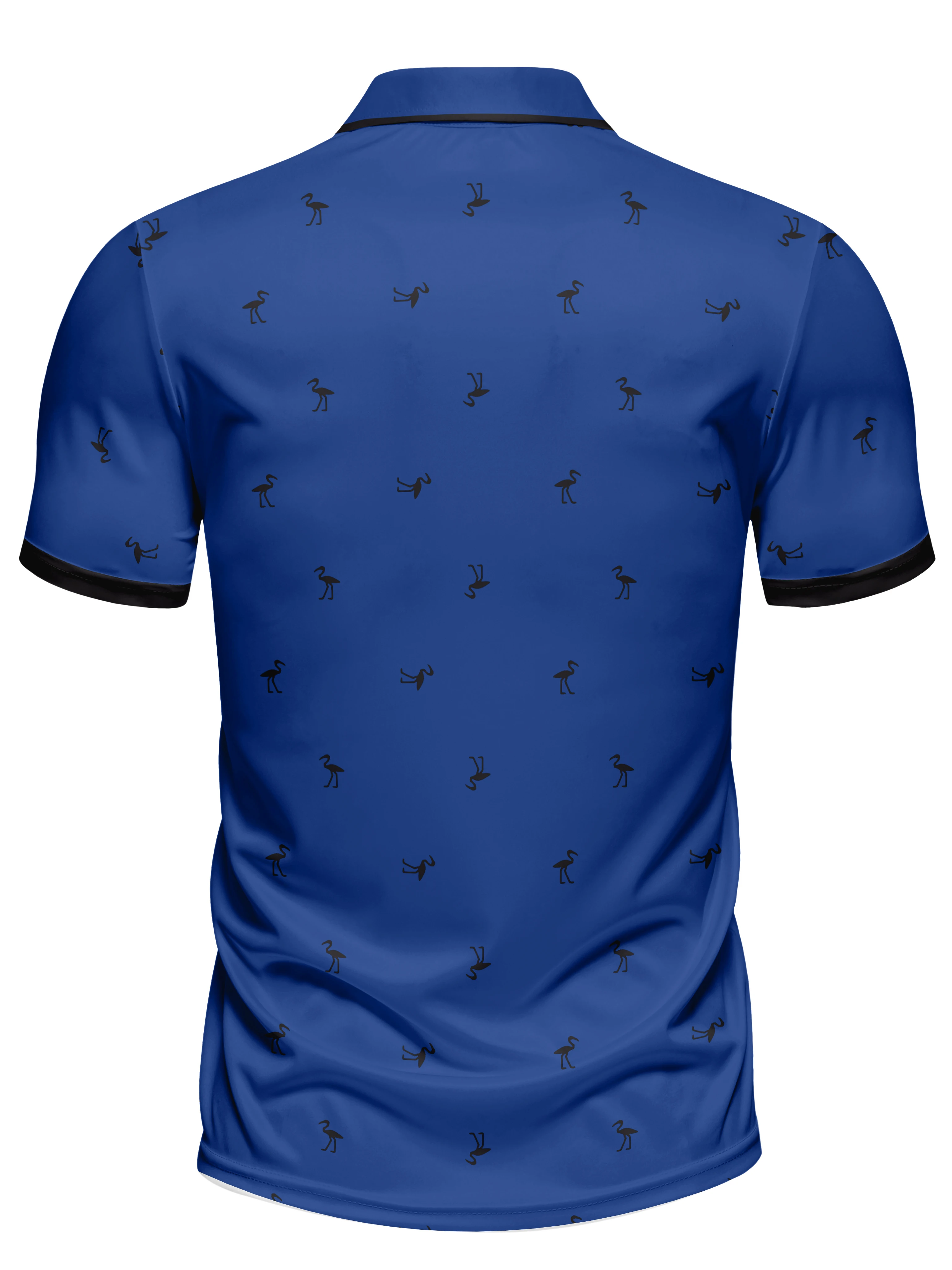 Polo estiva casual da uomo a maniche corte, alla moda, con colletto e bottoni, lavabile in lavatrice, stampata. - immagine 2
