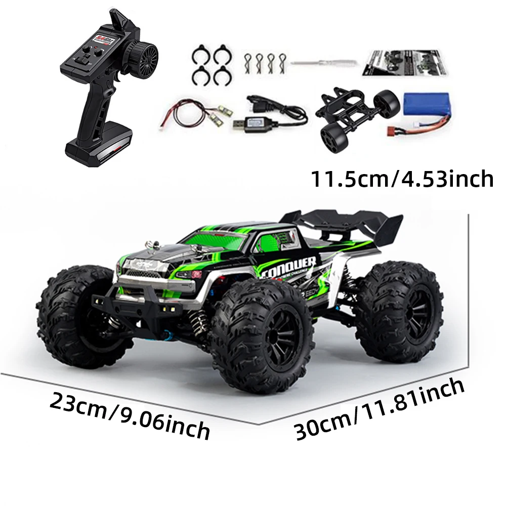 16102 1:16 Rc Car With Led Light 4WD 50km/h Off-road Vehicle High Speed Drift Car For Kid Vs Wltoys Boys Kids Birthday Gifts 6