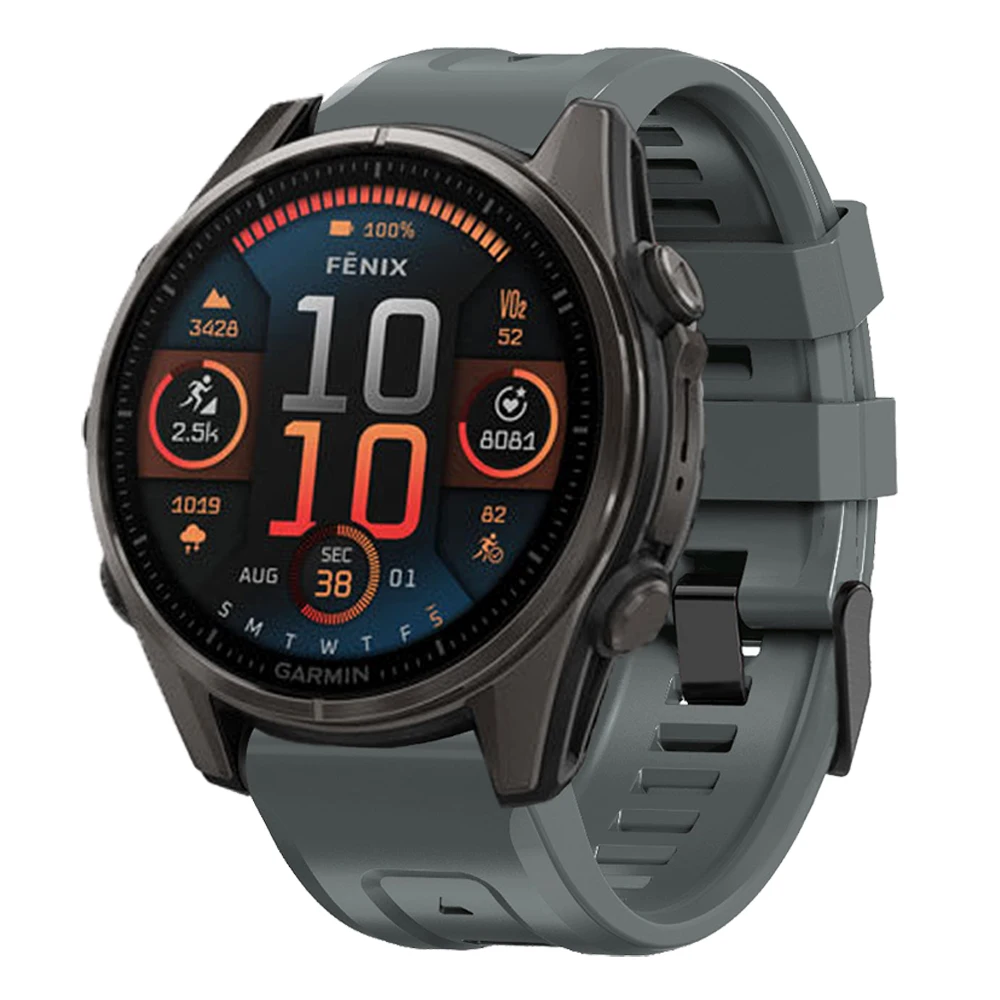 Premium Silicone Watchband with QuickFit Strap Closure - 22mm/26mm Adjustable Bracelet