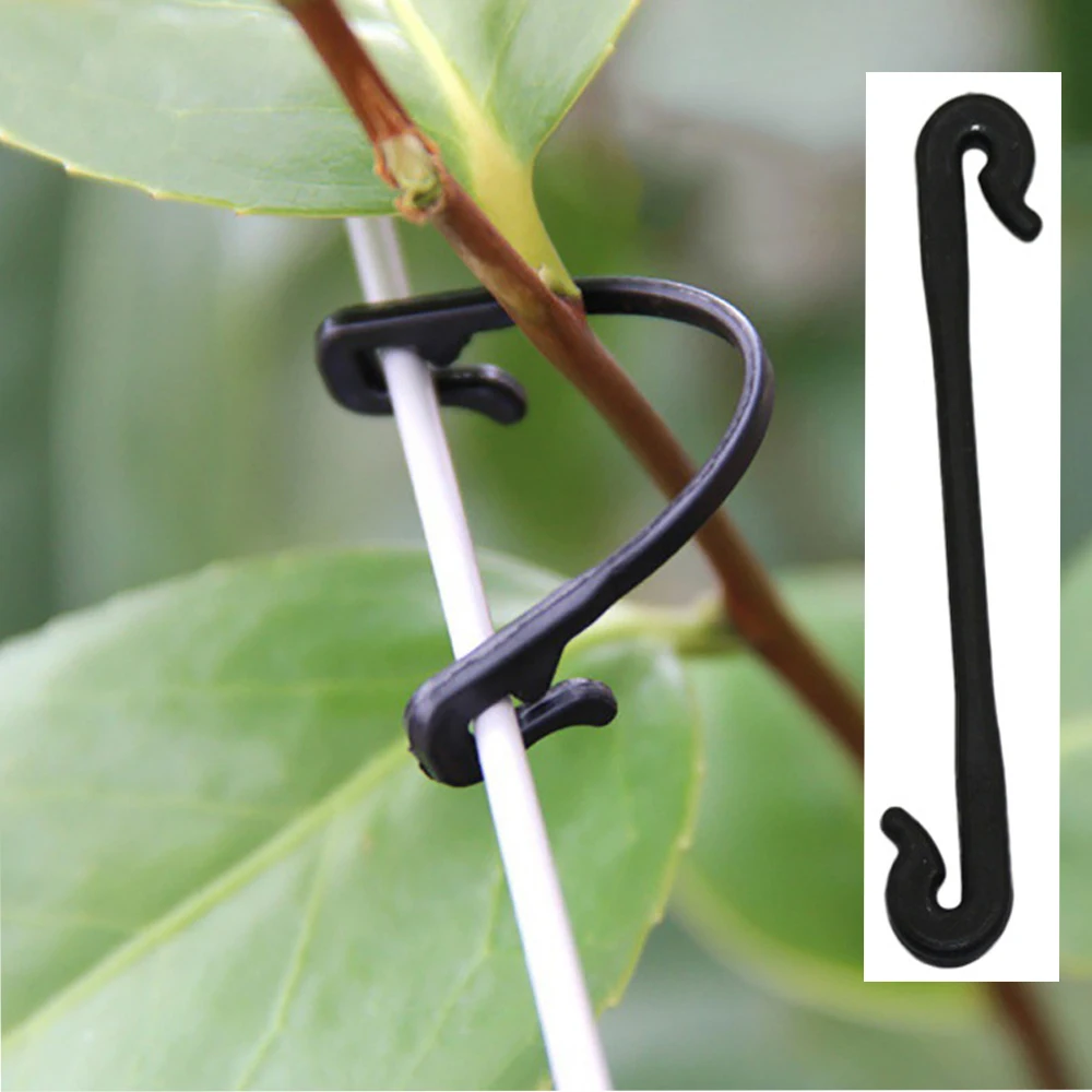 50/100Pcs Grape Vines Clips Durable Plastic Plant Vines Fastener Tied Buckle Tomato Vegetable Hook Plastic Hook Gardening Tools plant clips plastic plant clips