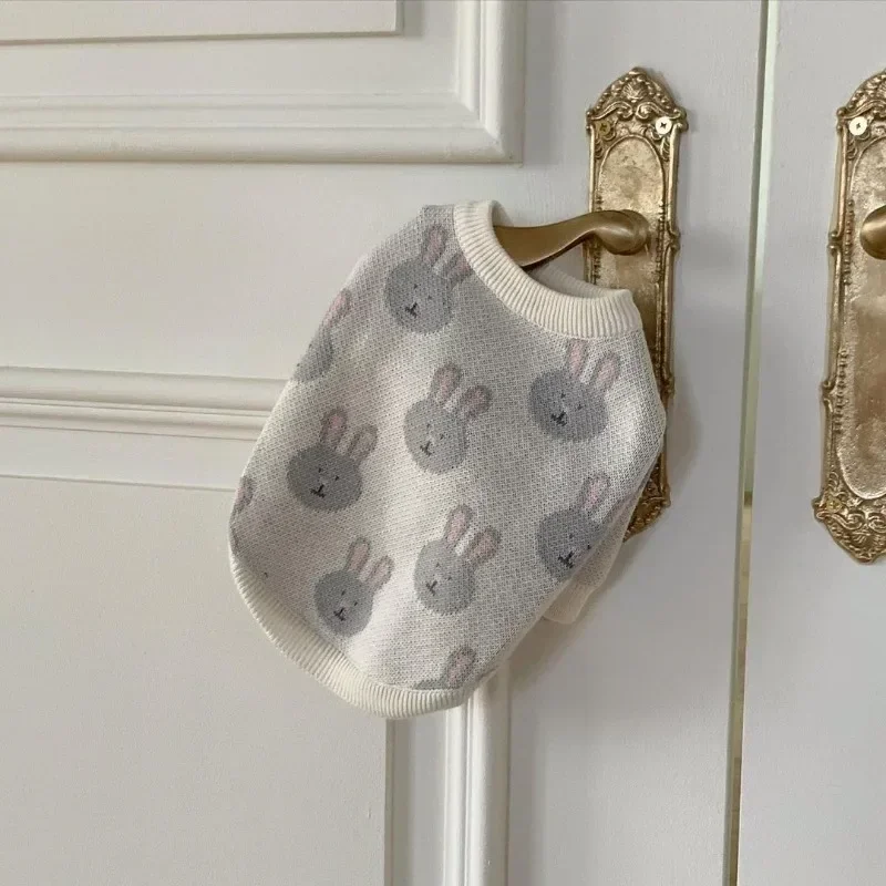 

Модная зимняя одежда, Осенние вязаные свитера, коты, йоркширский хлопок, милая маленькая одежда, мультяшный кролик, собака, Теплые маски для домашних животных