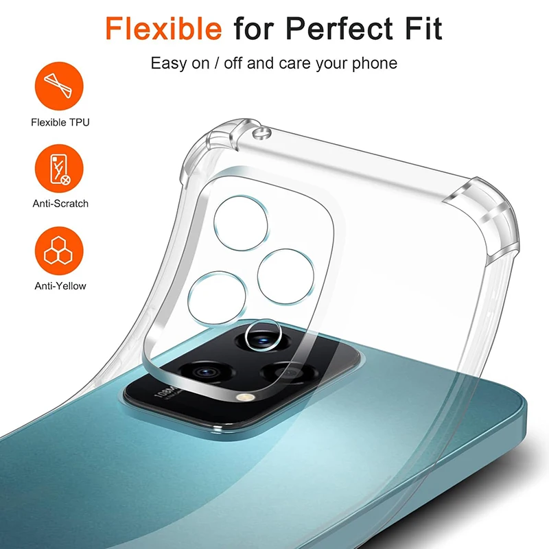 Durable Shockproof Silicone Soft Case – Ultra-Thin Clear Protective Back Cover