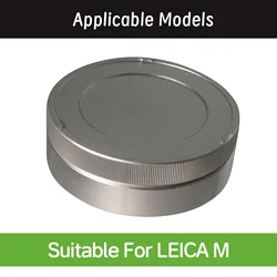 Premium Metal Rear Lens Cap for M Mount - Professional Dust Cover for Photography Accessories (Silver)