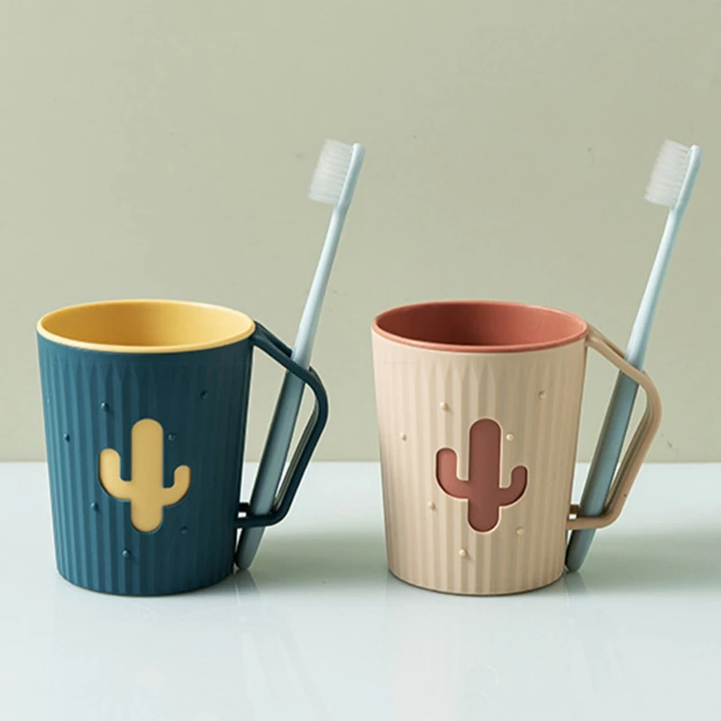 Portable Double Layer Toothbrush Cup For Couples Elegant Tumbler_voghion.com