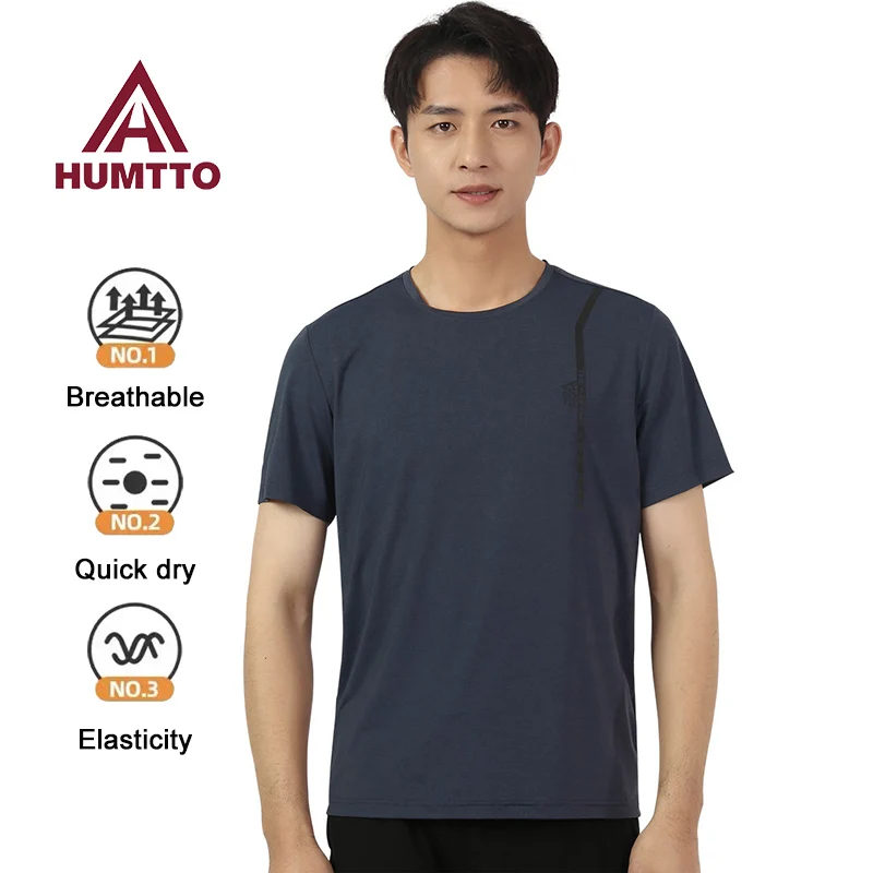 

HUMTTO Quick-drying Runing T-shirts for Men 2022 Breathable Luxury Sport Gym Sportswear Summer Short Sleeve Fitness T Shirt Mens