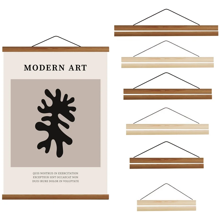 Magnetic Wooden Poster Hanger Frame 1