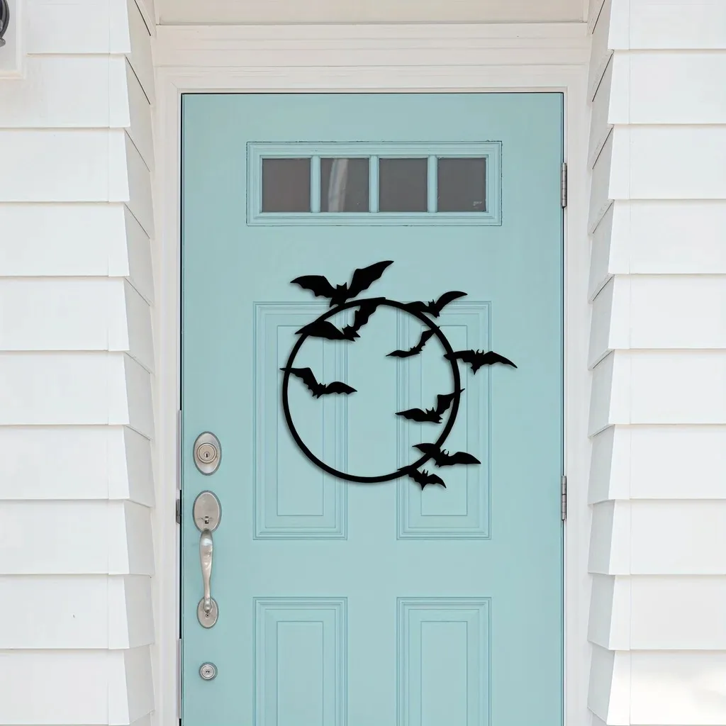 

1pc Flying Bats Metal Wall Hanging Decor Art Bats Iron Home Decor Bat Metal Sign Halloween Decor Metal Sign Cute Bat Decoration