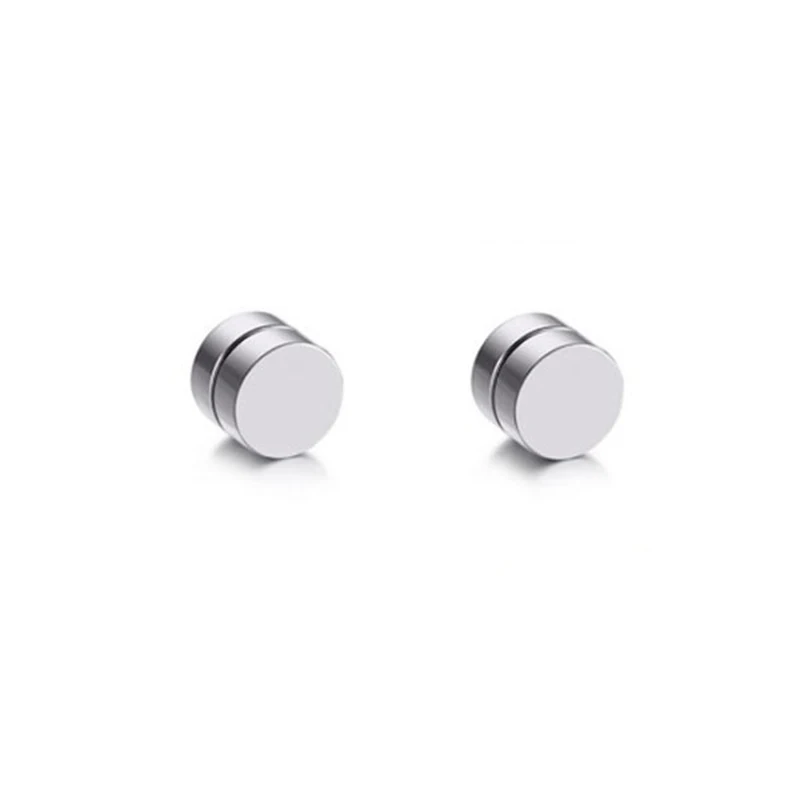 Men's Fashion Hip Hop Personalized Magnetic Stainless Steel False Earrings 6