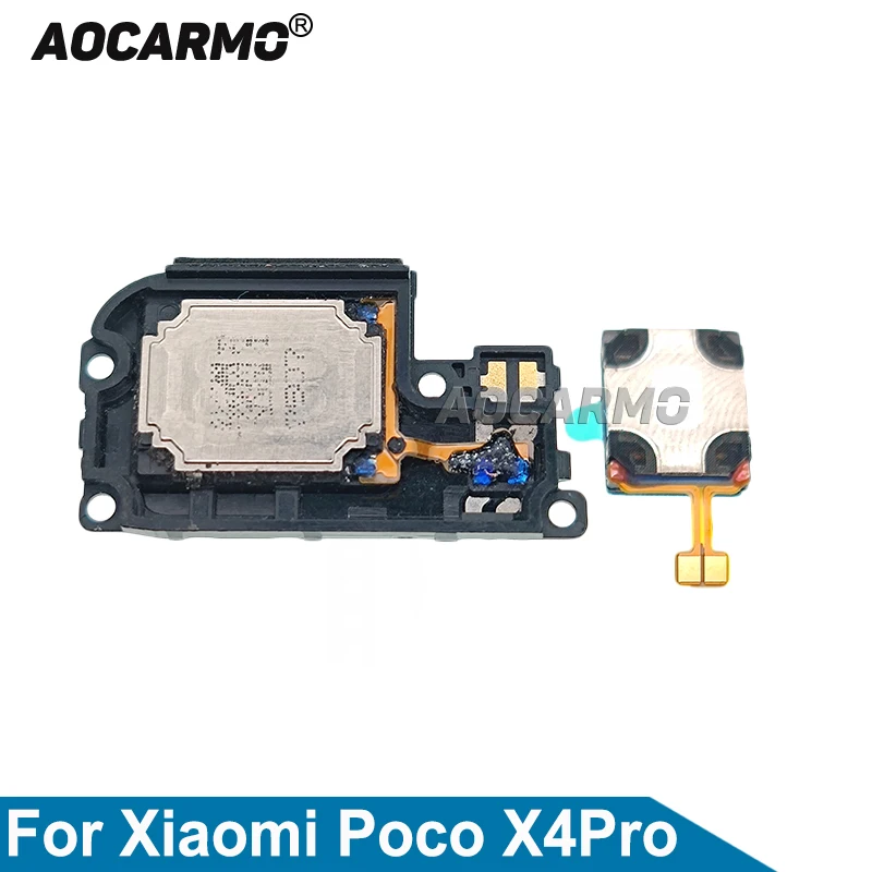 

Aocarmo Top Earpiece Ear Speaker For Xiaomi POCO X4 X4Pro Pro Bottom Loudspeaker Buzzer Ringer Replacement Parts