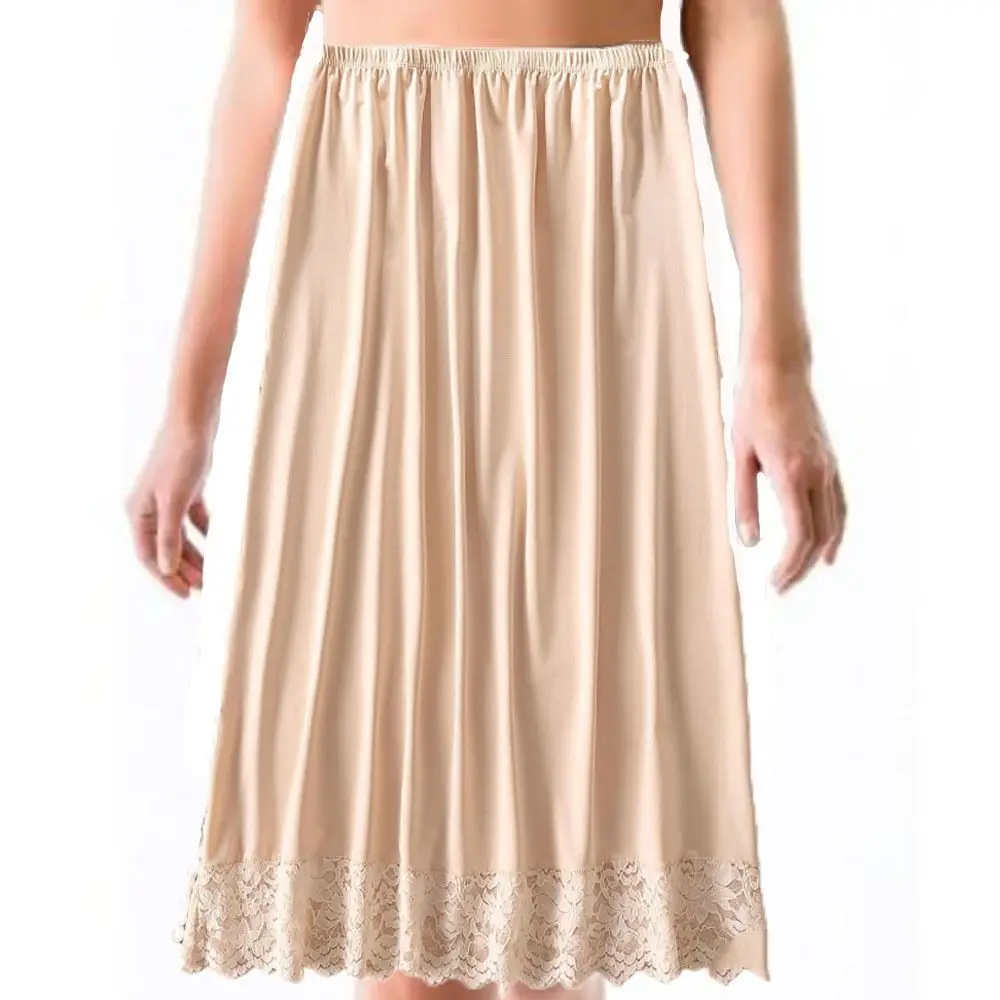Mesh Flower Women's Lace Long Petticoat A-line Anti-glare Half Slips Dress for Women Pure Color Mid Length flower girl underskirt,wedding underskirt,vintage underskirt,lolita petticoat,wedding petticoat,petticoat underskirt,petticoat skirt,tulle tutu skirt