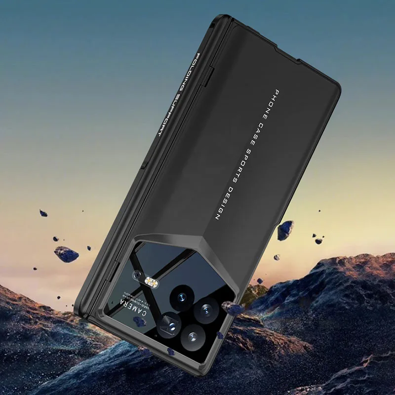Magnetic Stand Hinge Outer Glass Case For Xiaomi Mix Fold 4 Luxury Plating All-i