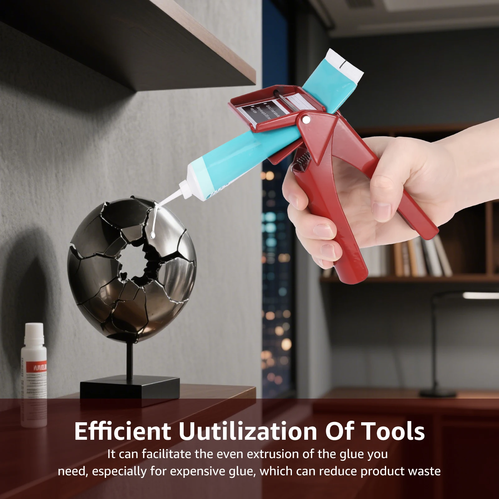 Toothpaste Tube Squeezer / Glue Gun - Manual Dispenser For 45-100g Tubes Of Paste, Cream, Or Adhesive