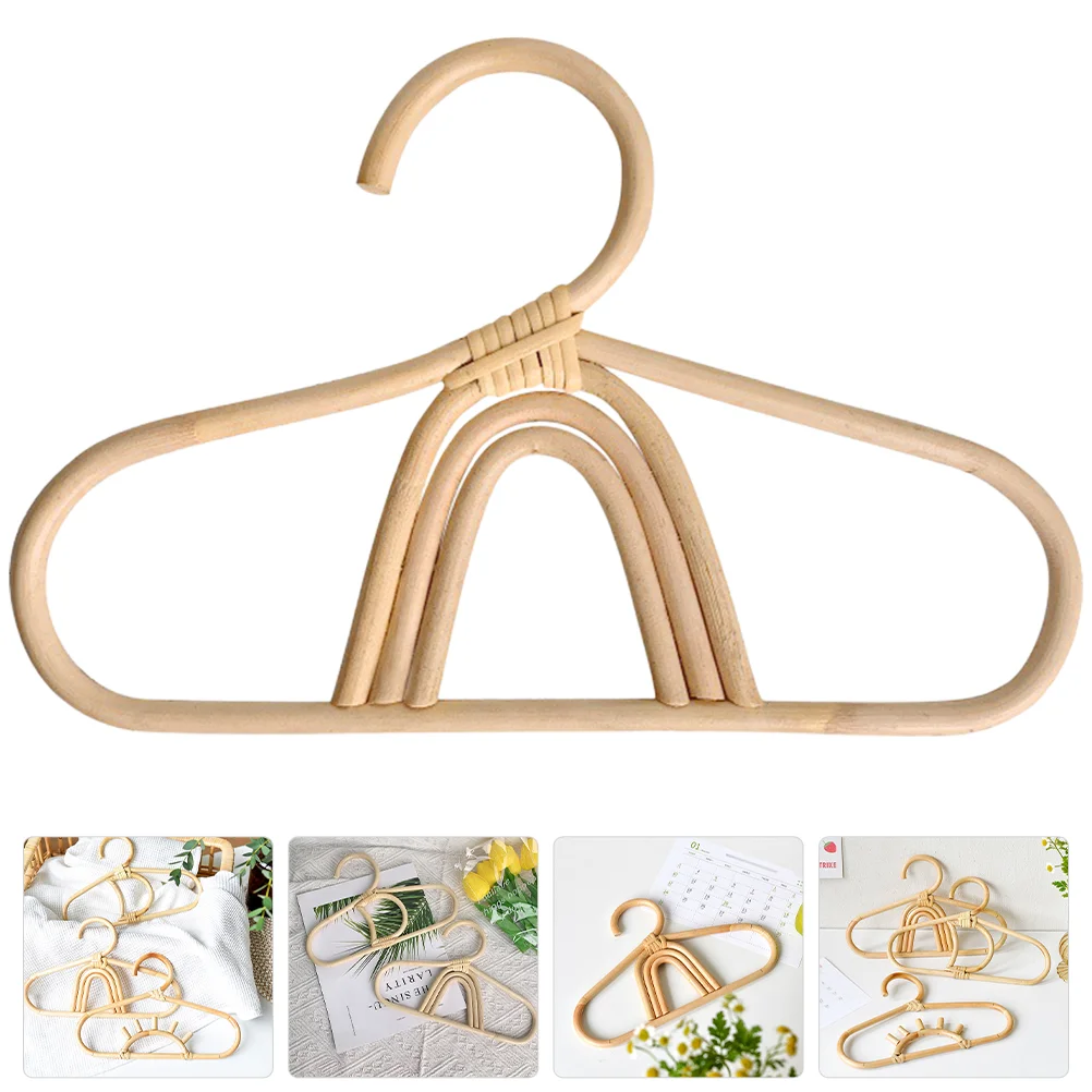 

Rattan Baby Clothes Hanger Kids Baby Clothing Dress Shirt Hanger Rattan Hanger Kids Garments Organizer Rack Clothes Hat Hanging