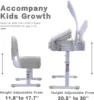 Kids Desk Chair Set, School Desk for  Art for Study for Kids with Adjustable Height, 40-Degree 6