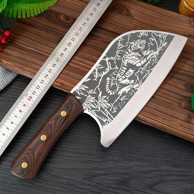 Stainless Steel Tiger Cleaver with Sheath