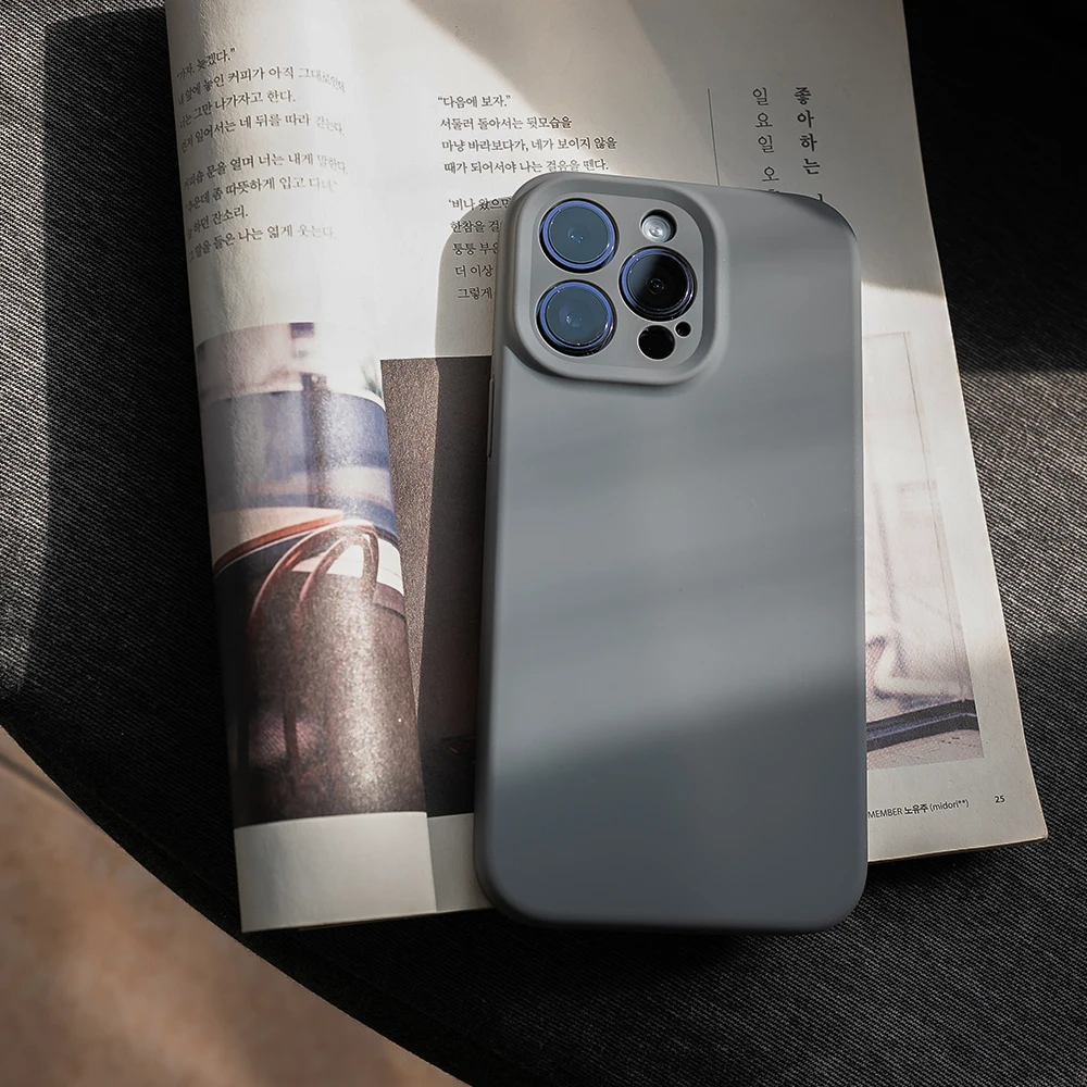 Premium Liquid Soft Silicone Square Phone Case - Vibrant Fashion Cover
