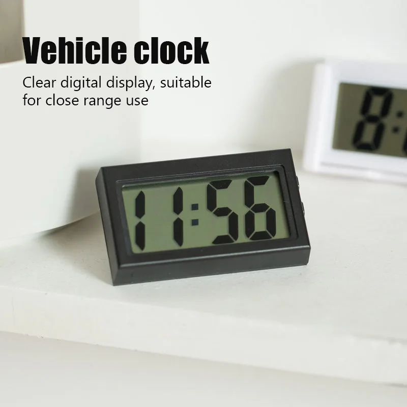 Wall Clock Electronic Wall Clock Stickable Large Screen Home Digital Display wall clock Mini Car Electronic Clock Room Desktop Table Clocks