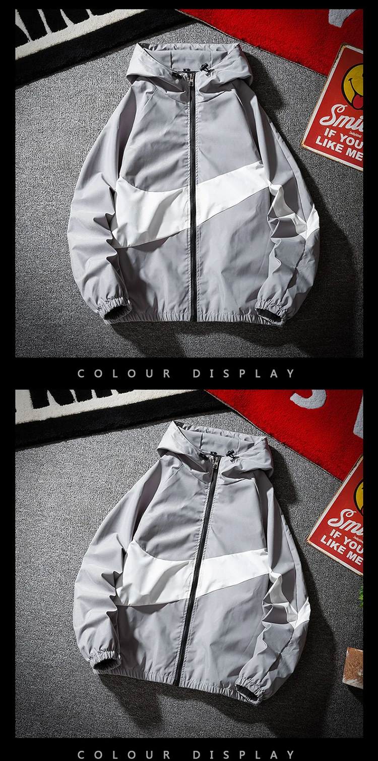Men's Hooded Jacket  Spring New Brand Casual Streetwear Pure Color High Quality Fashion Men's Clothing Windbreaker Jacket men's winter coats & jackets