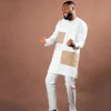 Deji Round Neck Long Sleeved Dashiki Outfit